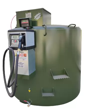 Diesel refuelling tank, vertical, double wall. Mod. GIAN B.SMART