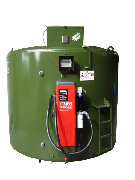 Diesel refuelling tank, vertical, double wall. Mod. GIAN SS70 K44