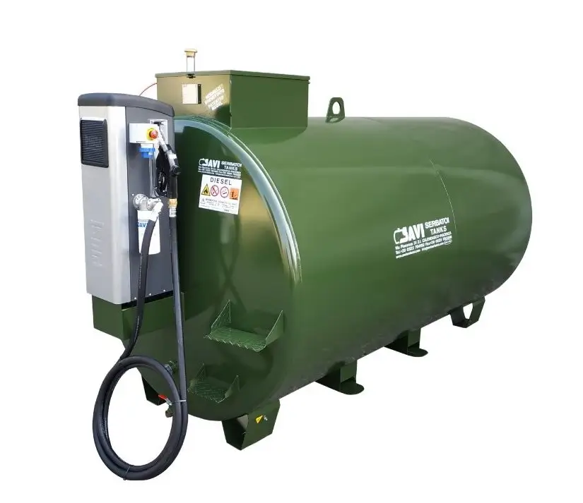 Diesel refuelling tank, double walled. Mod. GIAN HORIZONTAL SS MC 70-100